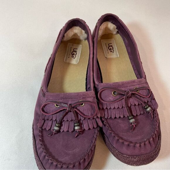 UGG Australia Women Drina Loafer Moccasin Size 8.5 Raspberry - Picture 2 of 10